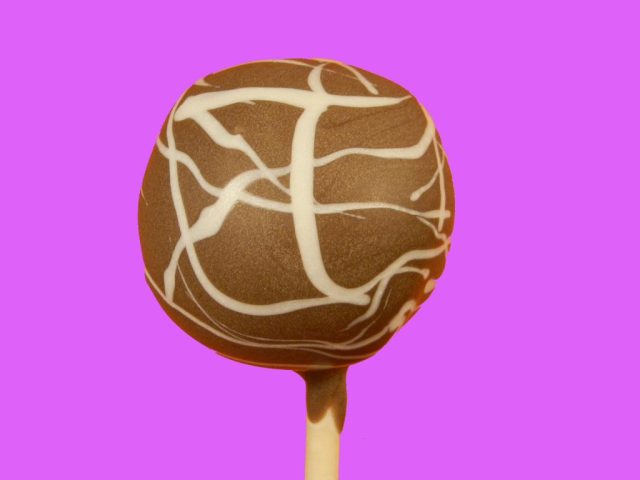 Cake Pop with Marbled white on chocolate